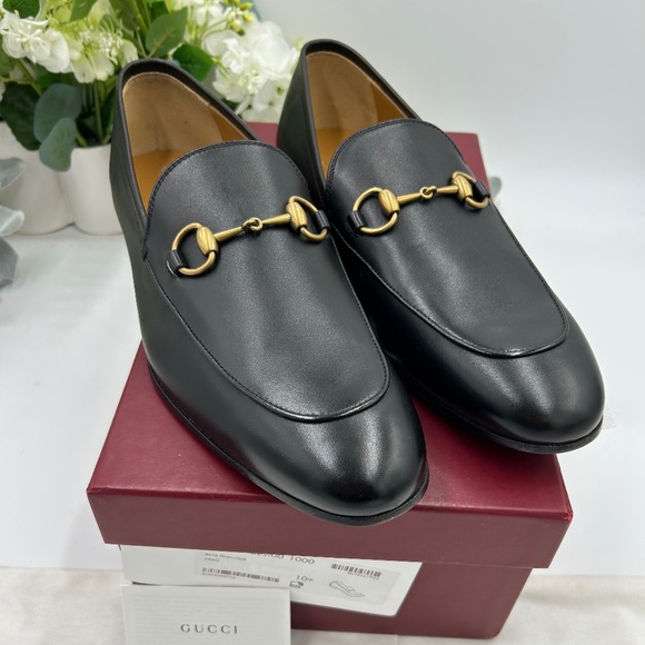 ****Men’s Gucci JORDAAN horse bit loafer size 10.5 fits 11.5 US made in Italy main image 4